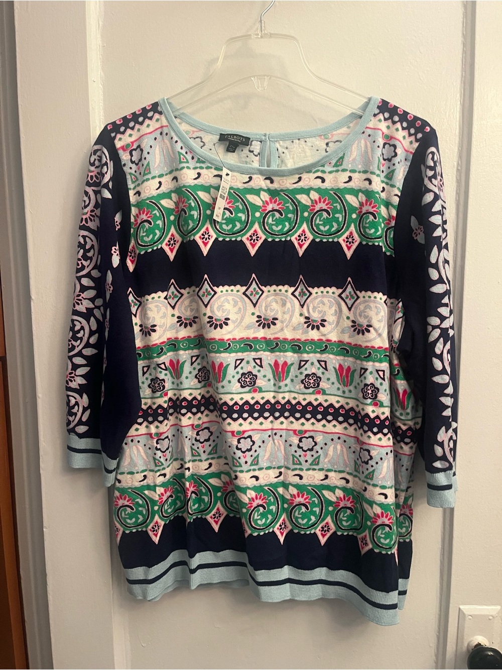 Talbots Patterned Women's Boatneck Top
